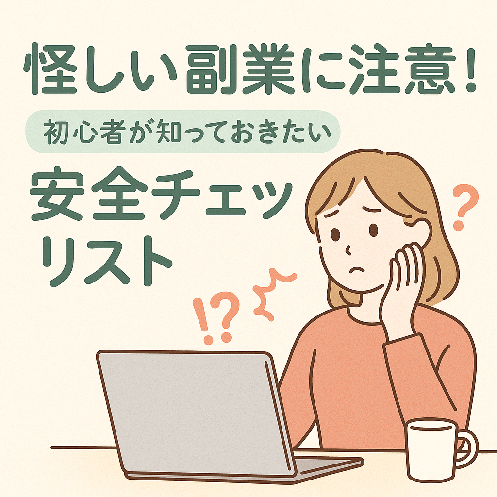 怪しい副業に注意!初心者が知っておきたい安全チェックリスト
