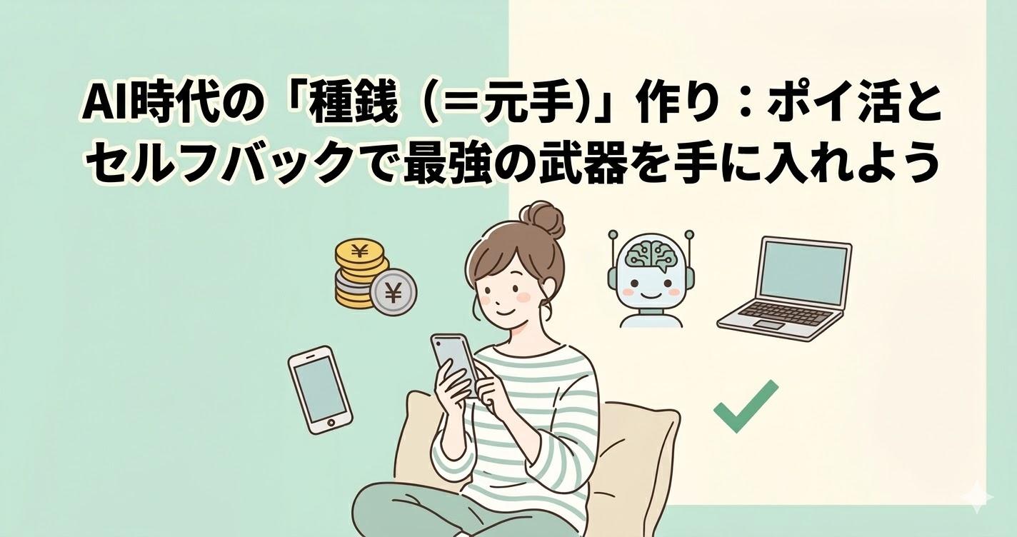 AI時代の「種銭（＝元手）」作り：ポイ活とセルフバックで最強の武器を手に入れよう