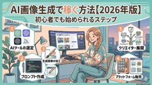 AI画像生成で稼ぐ方法【2026年版】初心者でも始められる副業5パターン