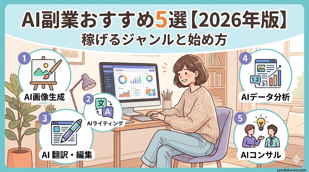 AI副業おすすめ5選【2026年版】稼げるジャンルと始め方を徹底解説